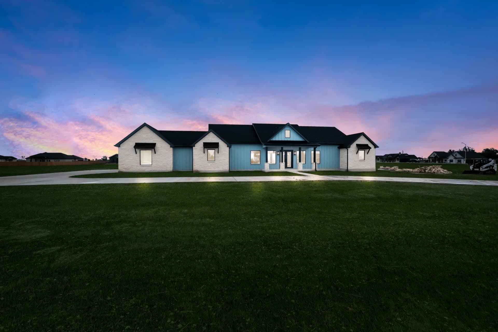 Custom home by TKG Custom Homes near Seguin, Texas
